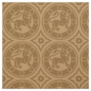 Tissu Lions médiévaux, Caramel brûlé
