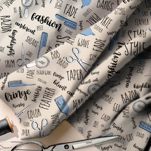 Tissu Liste de cheveux Texte et outils Blue1 ID749