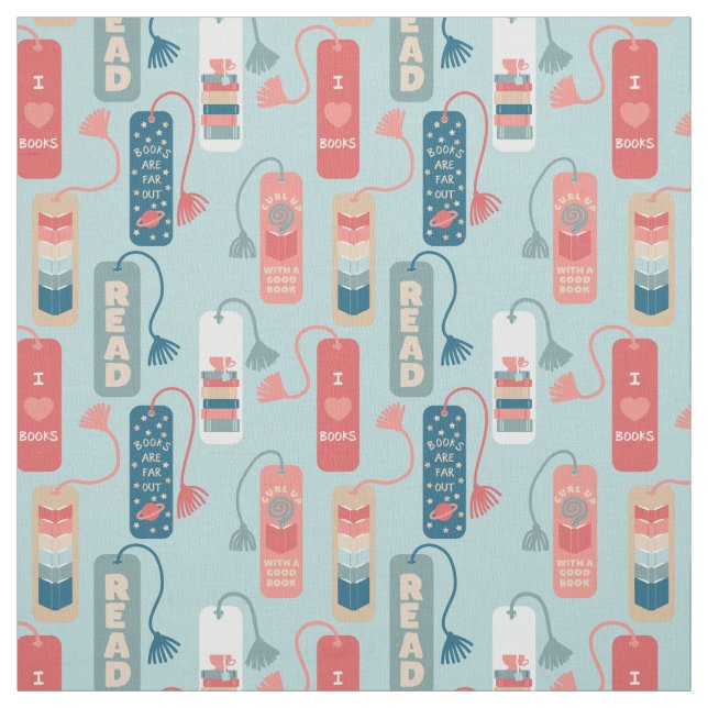 Tissu Livres et lecture Signets thématiques modélisés (Échantillon)