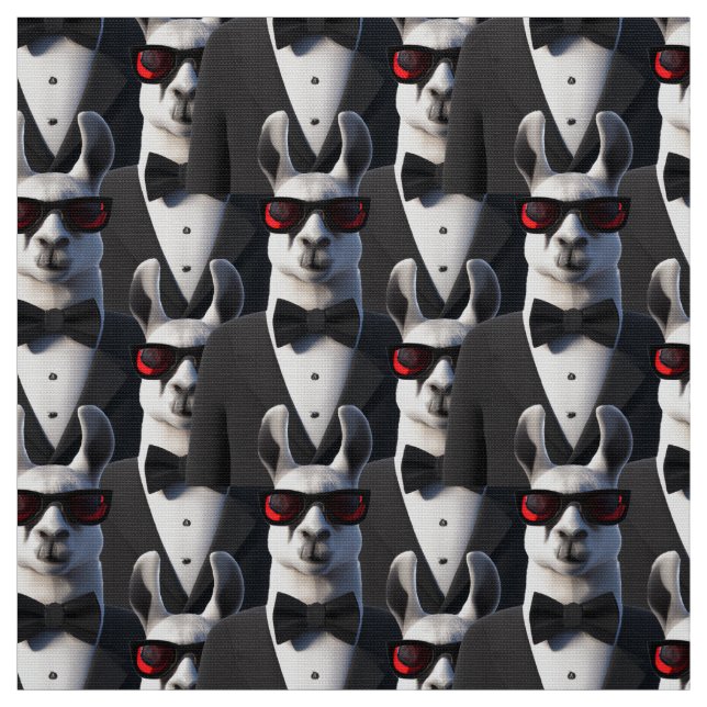 Tissu Llama Tux Motif (Échantillon)