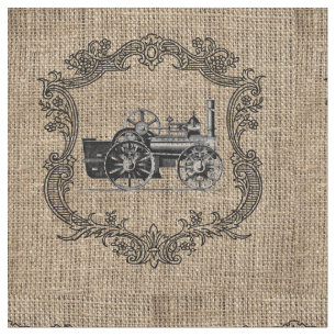 Tissu Locomotive Vintage Burlap