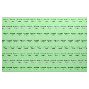 Tissu Logo de l'entreprise Motif sans couture sur vert c