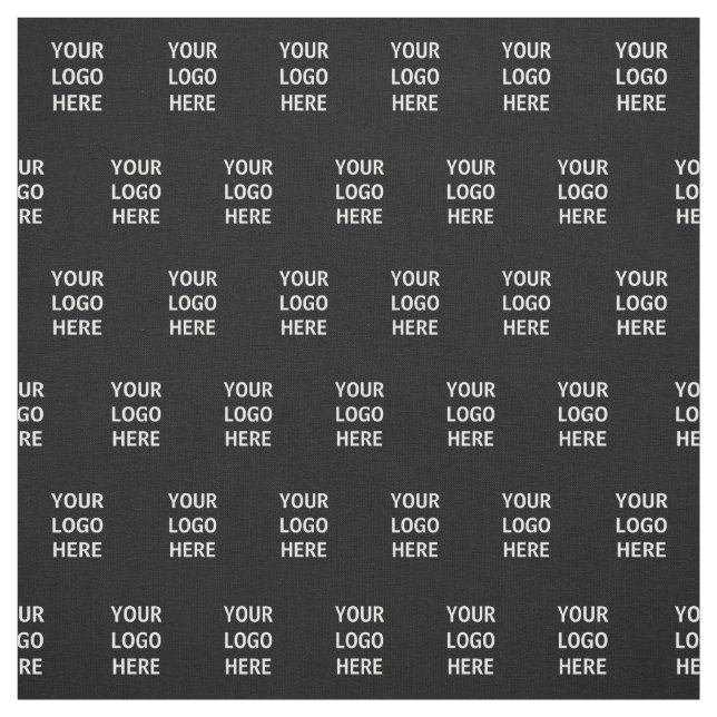 Tissu Logo d'entreprise personnalisé noir Créez votre pr (Échantillon)