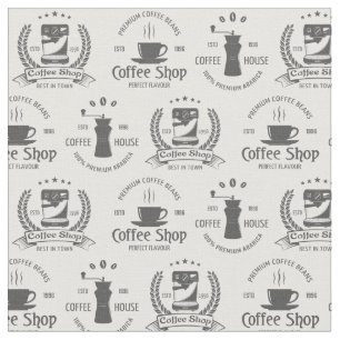 Tissu Logos de la maison de café