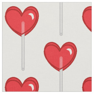 tissu lollipop du coeur rouge