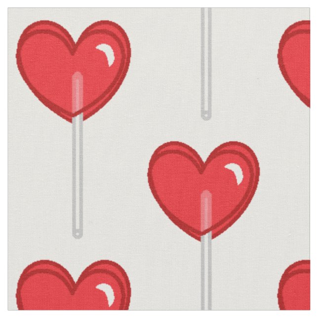 tissu lollipop du coeur rouge (Fermer)