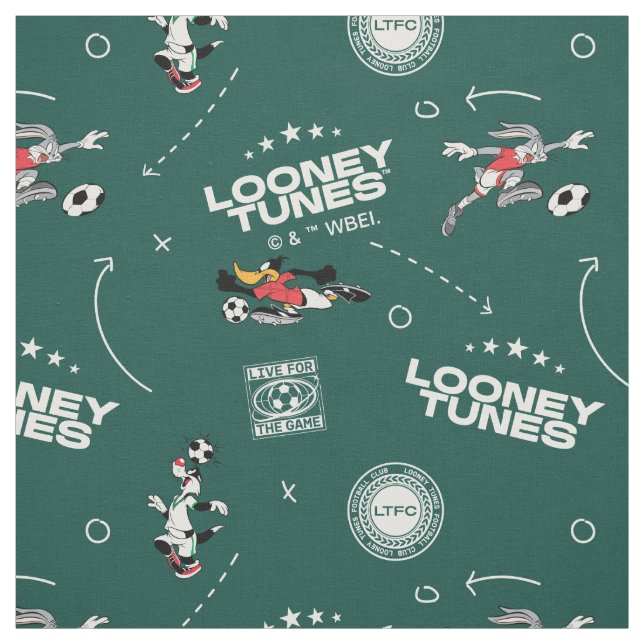 Tissu LOONEY TUNES™ Soccer Playbook Pattern (Échantillon)