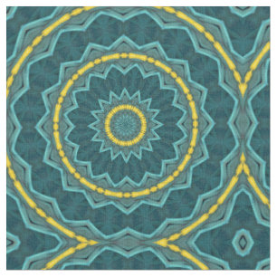 Tissu L'or turquoise Starburst de turquoise sonne la