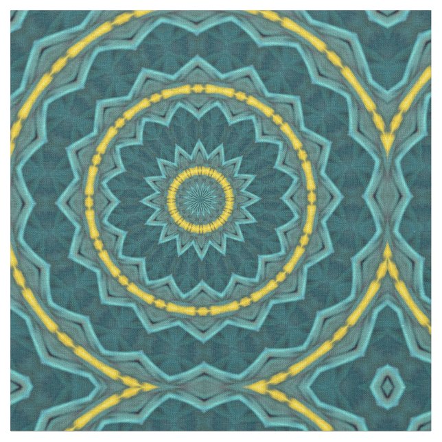 Tissu L'or turquoise Starburst de turquoise sonne la (Fermer)