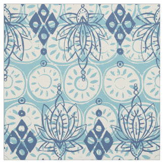 Tissu losange bleu