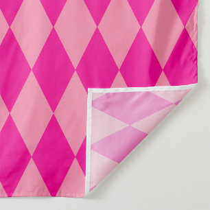 Tissu Losanges damier rose clair et foncé