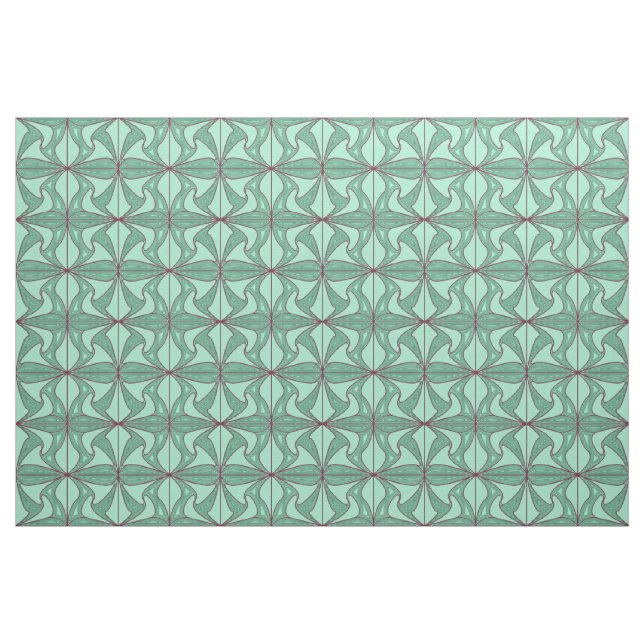 Tissu Lotus vert (Fat Quarter)
