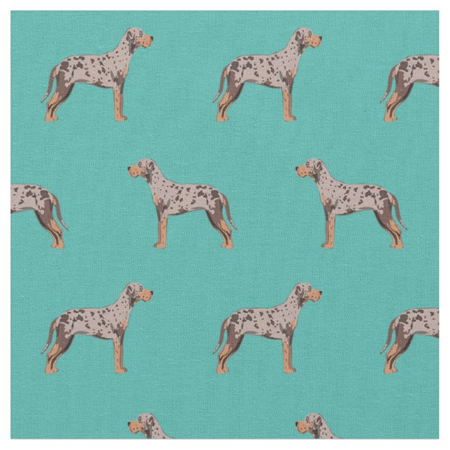 Tissu louisiana catahoula leopard turquoise (Fermer)
