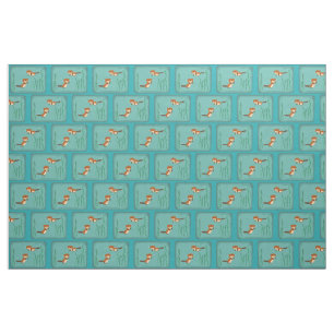 Tissu Loutres nageant