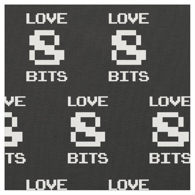 Tissu Love 8 bits (Fermer)