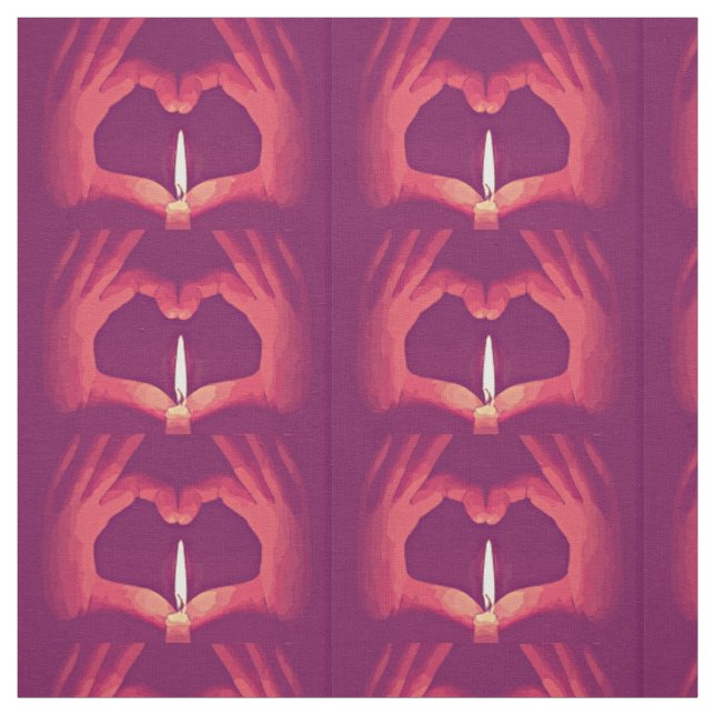 Tissu Love Flames (Échantillon)