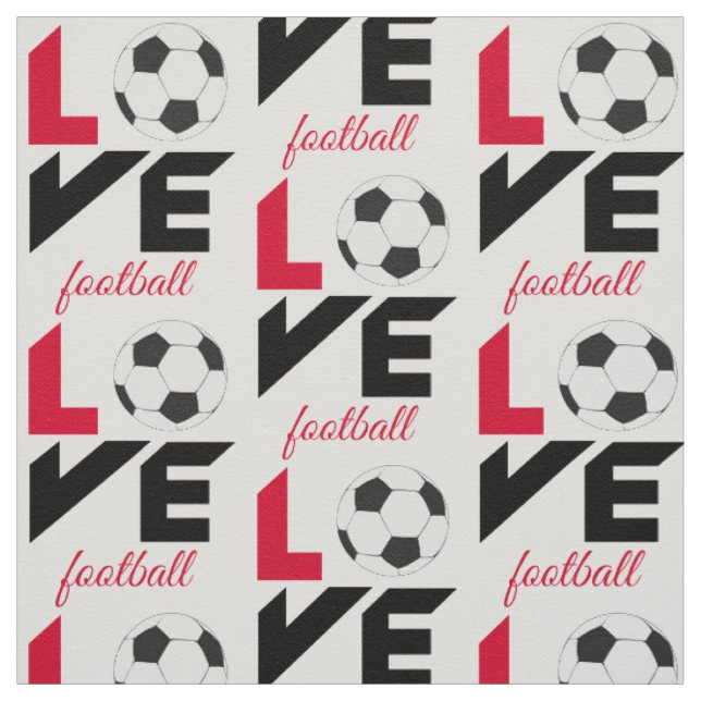 Tissu Love football (Échantillon)