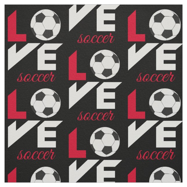 Tissu Love soccer (Échantillon)