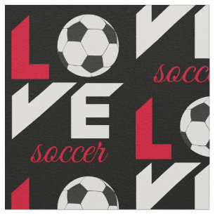 Tissu Love soccer