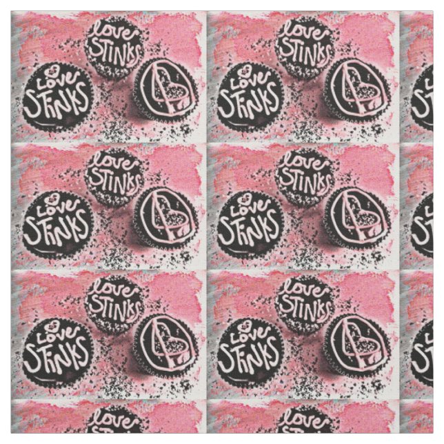 Tissu Love Stinks cupcakes (Échantillon)