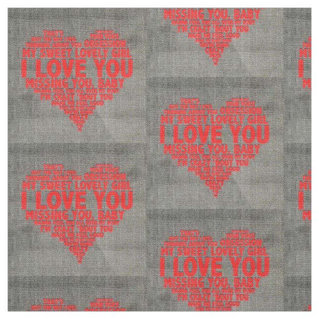 Tissu Love Words (Échantillon)