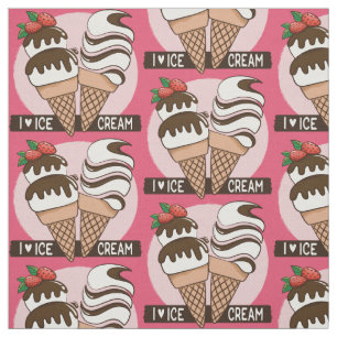 Tissu Lover crème glacée couleur personnalisée