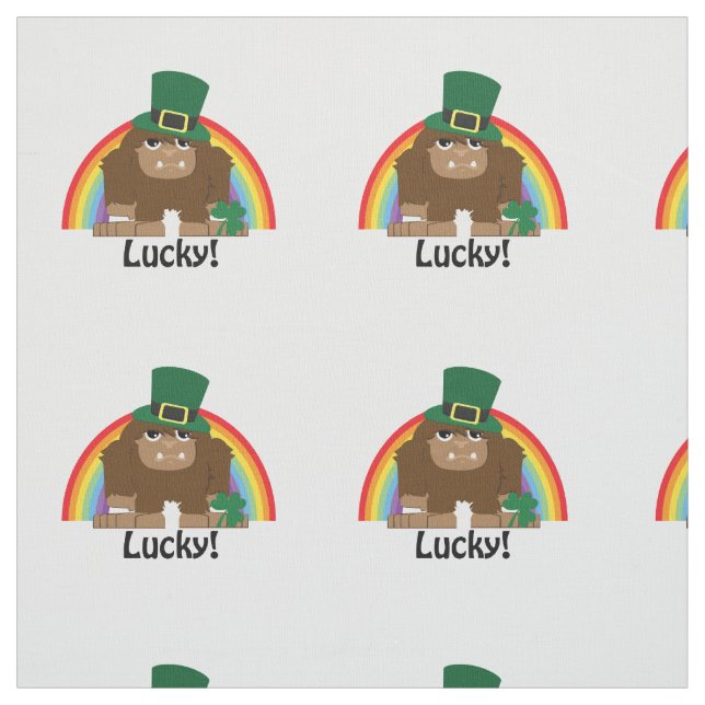 Tissu Lucky Bigfoot Leprechaun (Échantillon)