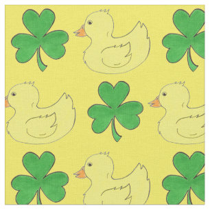 Tissu Lucky Duck St. Patrick's Day Rubber Ducky Shamrock