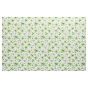 Tissu Lucky Irish Trèfle à quatre feuilles Art aquarelle