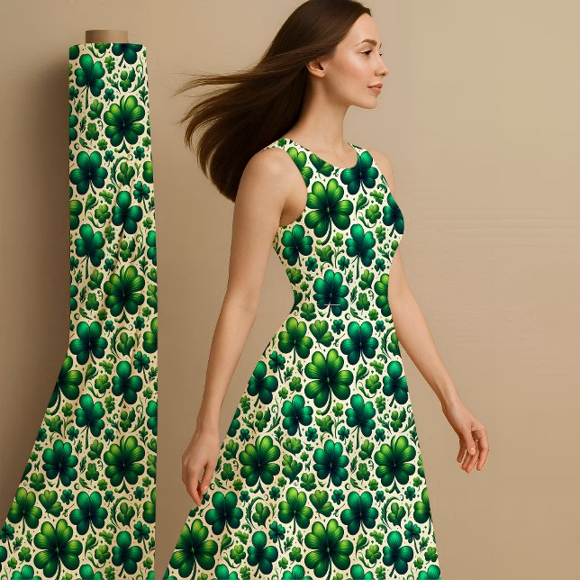 Tissu Lucky Shamrock St. Patrick’s Day Pattern Fabric (Lucky Fabric)