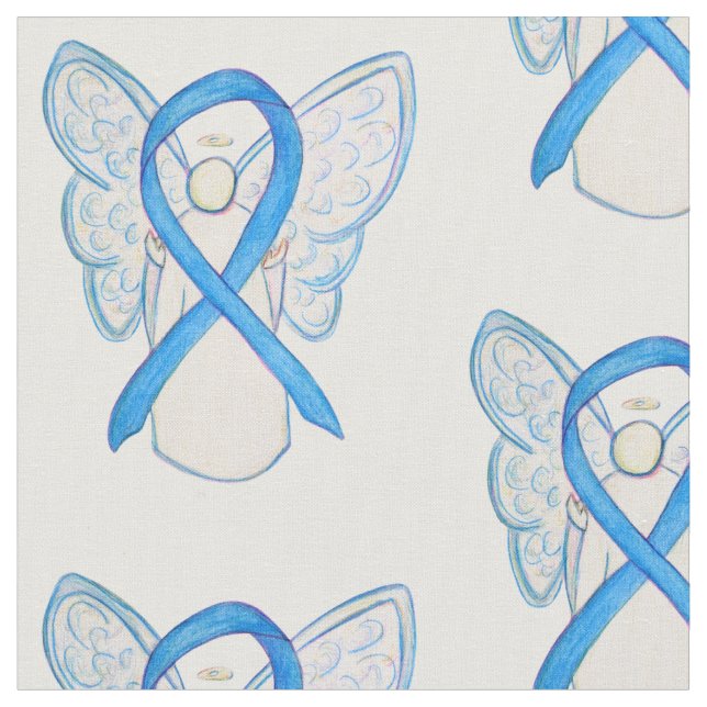 Tissu Lumière Bleu Sensibilisation Ruban Angle Matière p (Fermer)