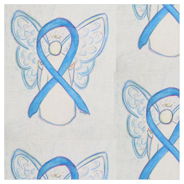 Tissu Lumière Bleu Sensibilisation Ruban Angle Matière p (Fermer)
