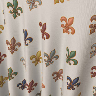 Tissu Lumière de design fleur de lis en bois terrestres