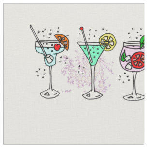 Tissu Lunettes de cocktail colorées