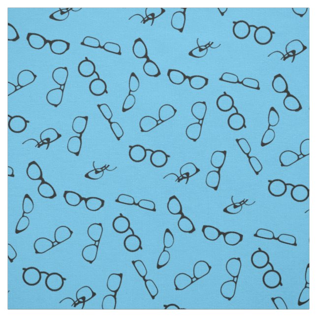 Tissu Lunettes Mignon Opticien Optométriste Bleu (Échantillon)