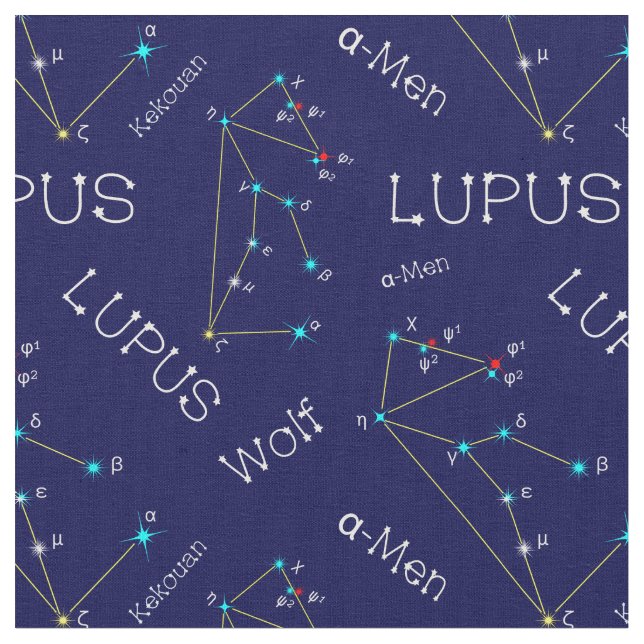 Tissu Lupus de constellation de l'hémisphère sud (Fermer)