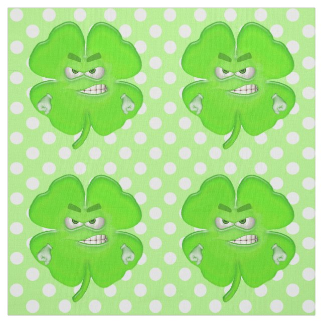 Tissu Lutter contre le Shamrock aux points blancs (Échantillon)