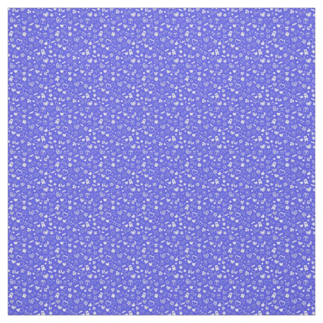Tissu Luxe Moderne Élégant Amour Bleu Coeur (Échantillon)