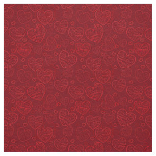 Tissu Luxe Moderne Élégant Amour Rouge Coeur