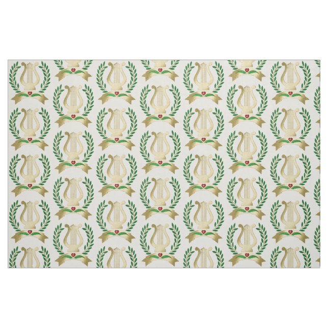 Tissu Lyre d'or (Fat Quarter)