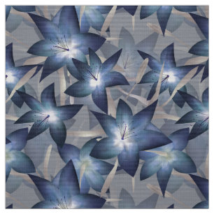 Tissu Lys bleus, lys