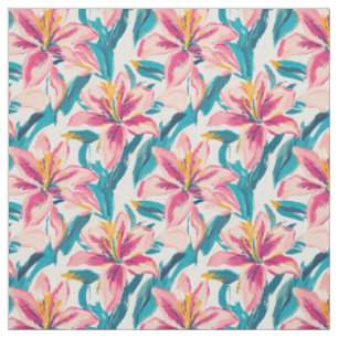 Tissu Lys de fleur de brosse