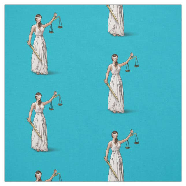 Tissu Madame Justice - bleu de scaphandre (Échantillon)