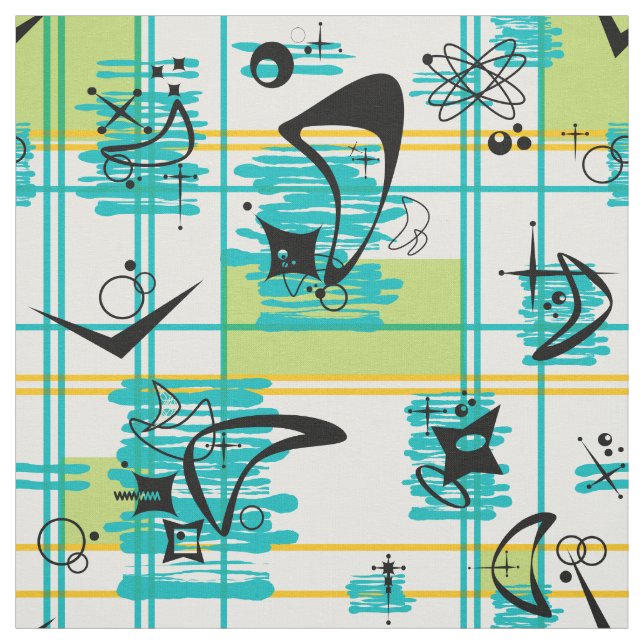 Tissu Madras du milieu du siècle (Échantillon)