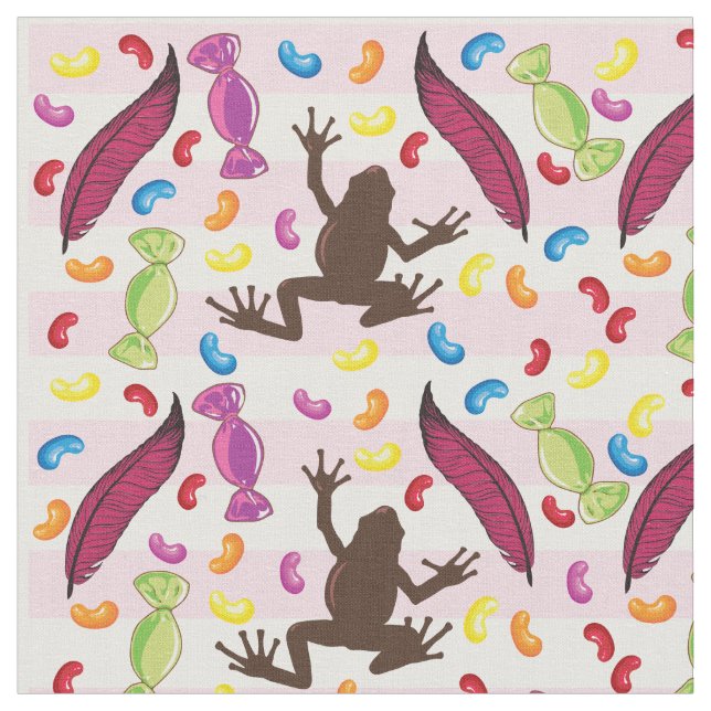 Tissu Magasin Candy Chocolate Frogs Fabric (Fermer)