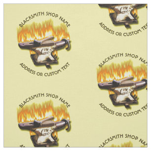 Tissu Magasin de forgeron avec l'enclume et le marteau