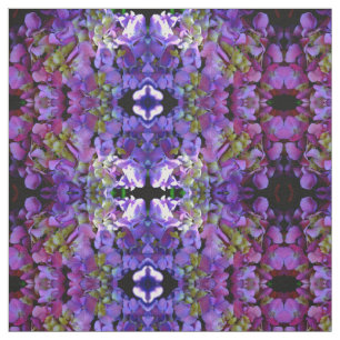 Tissu Magenta Purple Hydrangée bleu violet jaune