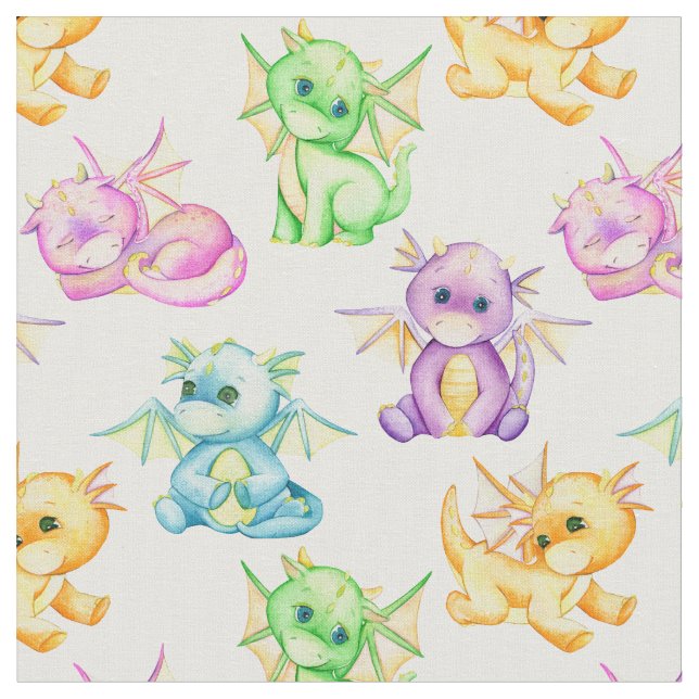 Tissu Magical Dragon Dreams Baby shower Fabric (Fermer)