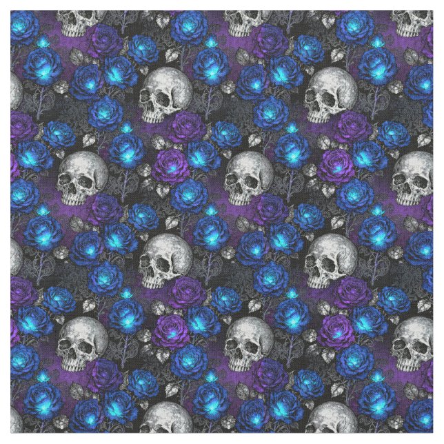 Tissu Magie de la rose bleue (Fermer)