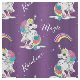Tissu Magie pourpre de licorne